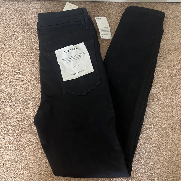 Good American Always Fits Good Legs Jeans - Black size 6-12 NTW - Picture 5 of 6